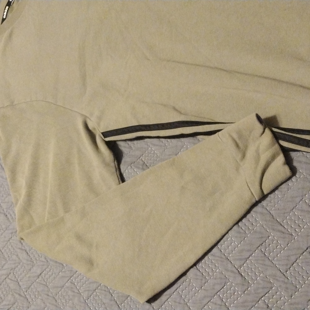 Adidas Men's Beige Crewneck Sweater - Picture 3 of 4